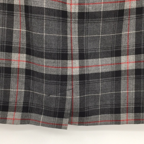 Pendleton Skirt Womens 10P Gray Black Plaid Virgin Wool Midi Vintage - Picture 6 of 11